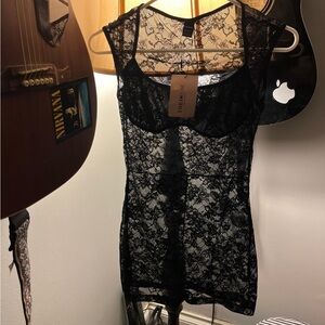 Black Lace Lingerie Romper